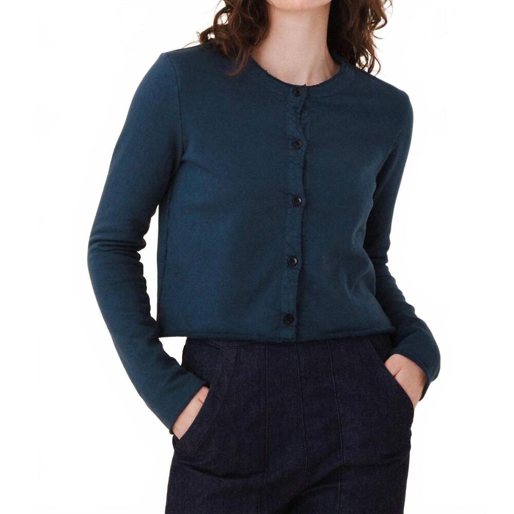 NEW PRAIRIE UNDERGROUND undone button down cardigan in atlantic